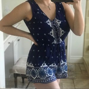 Lightweight Navy Blue Romper